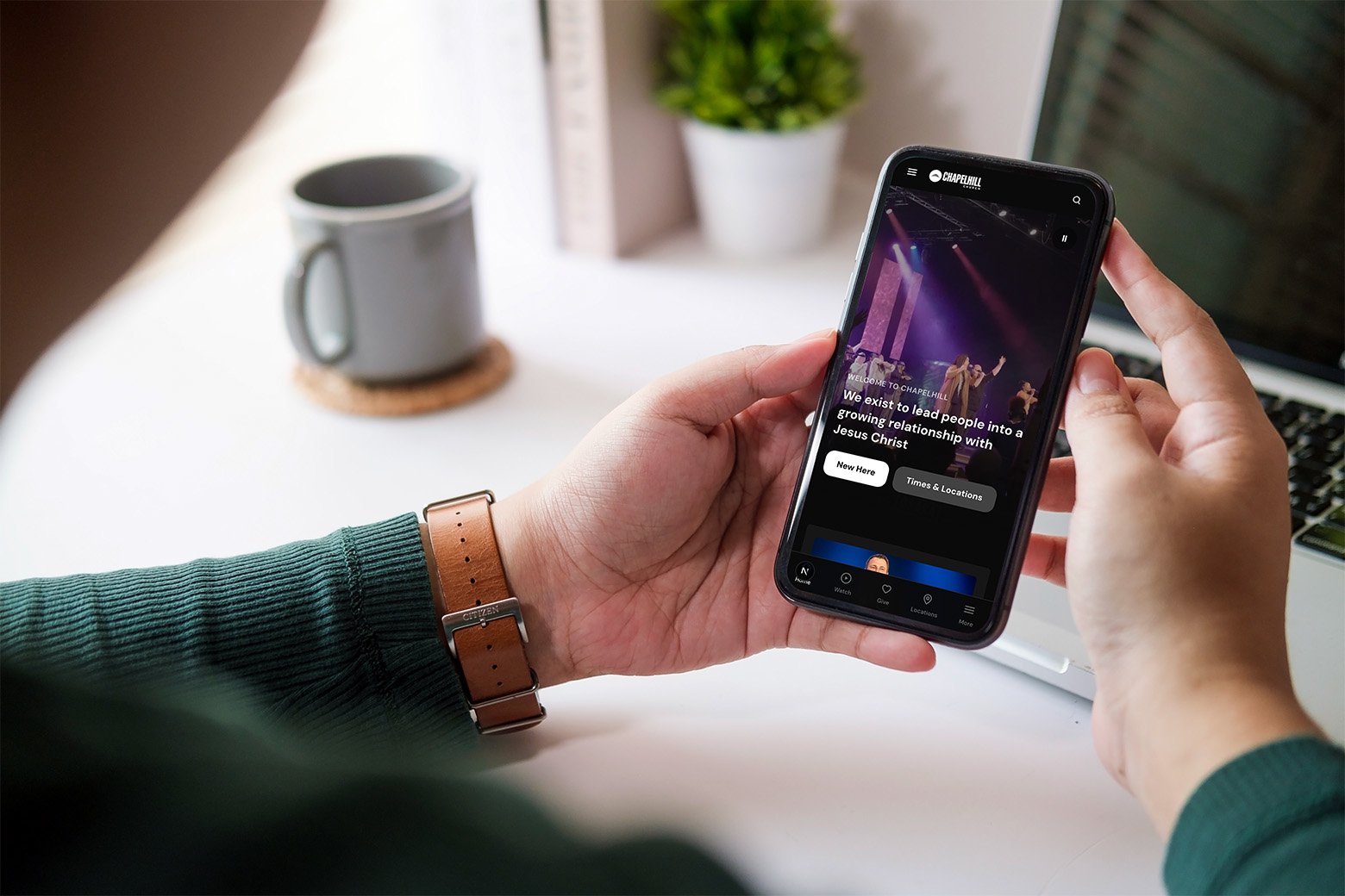 The Chapelhill app on a smartphone